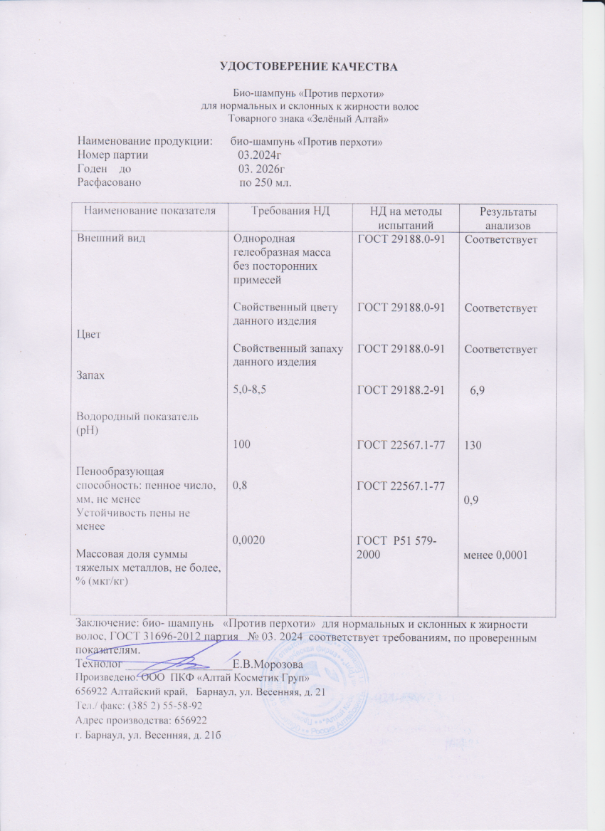 Паспорт №032024